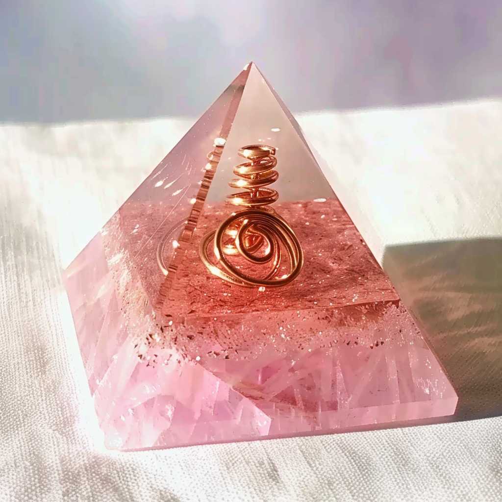 Rose quarts pyramid - The Stone of Unconditional Love