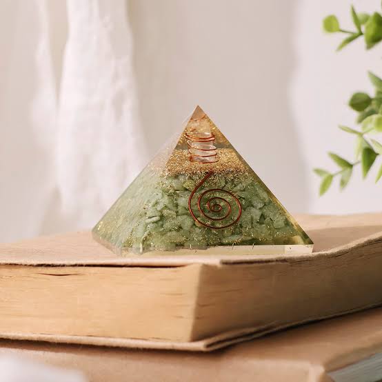 Green aventurine pyramid